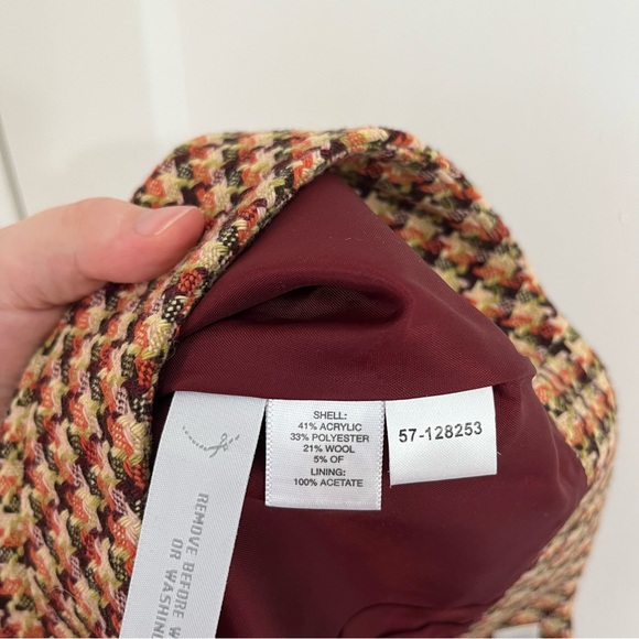 LOFT Brown and White A-Line Mini Skirt Casual - Picture 6 of 6